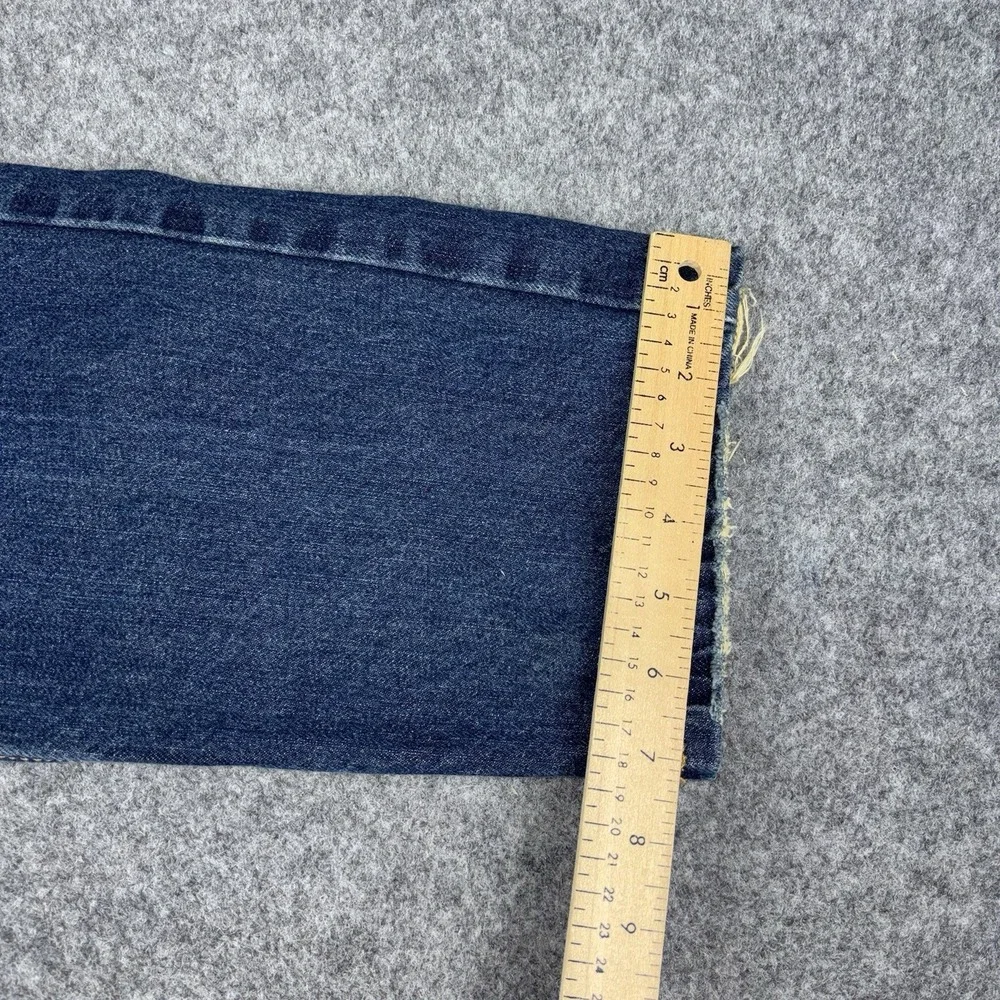 Levi's 511 Slim Fit Jeans Men's 38x32 Blue Distressed Ripped Dark Wash Denim EUC
